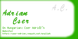 adrian cser business card